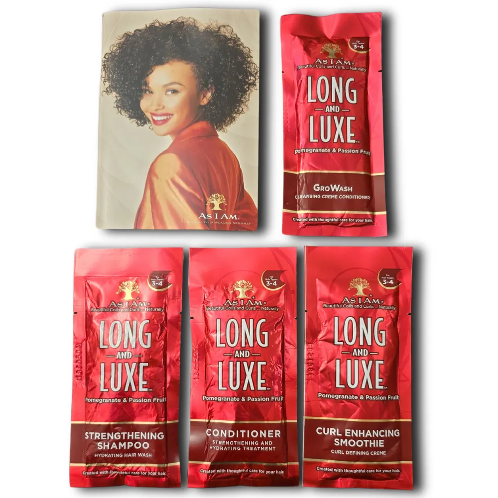 Muestras pack As I Am Long and Luxe